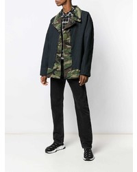 mehrfarbige Camouflage Militärjacke von Balenciaga