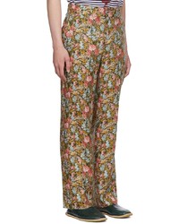 mehrfarbige Chinohose mit Blumenmuster von Erdem