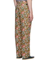 mehrfarbige Chinohose mit Blumenmuster von Erdem