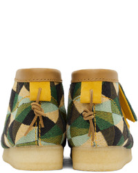 mehrfarbige Chukka-Stiefel aus Segeltuch von Clarks Originals