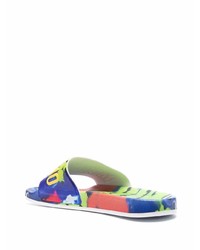 mehrfarbige Gummi Sandalen von Moschino