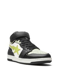 mehrfarbige hohe Sneakers aus Leder von A Bathing Ape