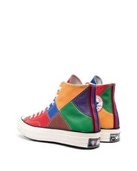 mehrfarbige hohe Sneakers aus Leder von Converse