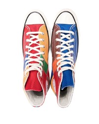 mehrfarbige hohe Sneakers aus Leder von Converse