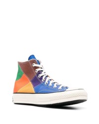 mehrfarbige hohe Sneakers aus Leder von Converse