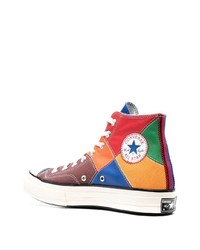 mehrfarbige hohe Sneakers aus Leder von Converse