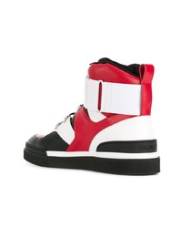 mehrfarbige hohe Sneakers aus Leder von Balmain