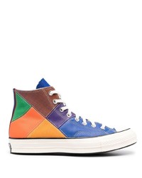 mehrfarbige hohe Sneakers aus Leder von Converse
