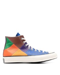 mehrfarbige hohe Sneakers aus Leder von Converse