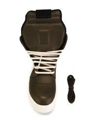 mehrfarbige hohe Sneakers aus Leder von Rick Owens