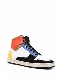 mehrfarbige hohe Sneakers aus Leder von Paul Smith