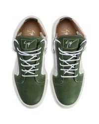 mehrfarbige hohe Sneakers aus Leder von Giuseppe Zanotti