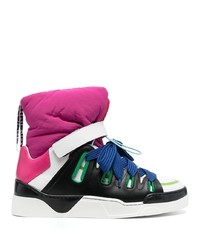 mehrfarbige hohe Sneakers aus Leder von Khrisjoy