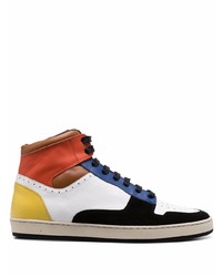 mehrfarbige hohe Sneakers aus Leder von Paul Smith