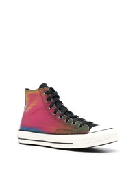 mehrfarbige hohe Sneakers aus Segeltuch von Converse