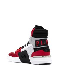 mehrfarbige hohe Sneakers aus Segeltuch von Philipp Plein