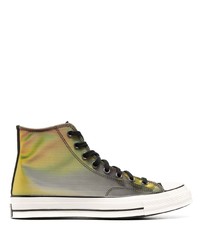 mehrfarbige hohe Sneakers aus Segeltuch von Converse