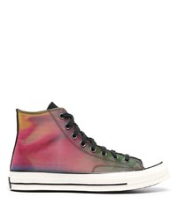 mehrfarbige hohe Sneakers aus Segeltuch von Converse