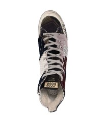 mehrfarbige hohe Sneakers aus Segeltuch von Golden Goose