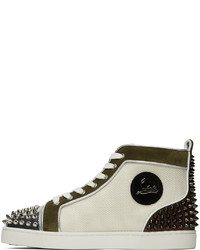 mehrfarbige hohe Sneakers aus Segeltuch von Christian Louboutin