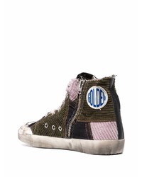 mehrfarbige hohe Sneakers aus Segeltuch von Golden Goose