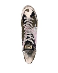 mehrfarbige hohe Sneakers aus Segeltuch von Golden Goose