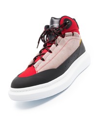 mehrfarbige hohe Sneakers aus Wildleder von Alexander McQueen