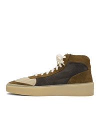 mehrfarbige hohe Sneakers aus Wildleder von Fear Of God