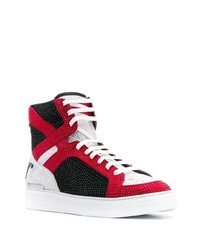 mehrfarbige hohe Sneakers aus Wildleder von Philipp Plein