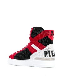 mehrfarbige hohe Sneakers aus Wildleder von Philipp Plein