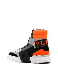 mehrfarbige hohe Sneakers aus Wildleder von Philipp Plein