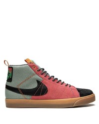 mehrfarbige hohe Sneakers aus Wildleder von Nike