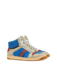 mehrfarbige hohe Sneakers aus Wildleder von Gucci