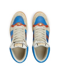 mehrfarbige hohe Sneakers aus Wildleder von Gucci