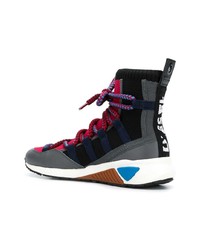 mehrfarbige hohe Sneakers von Diesel