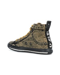 mehrfarbige hohe Sneakers von Diesel