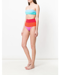 mehrfarbige horizontal gestreifte Bikinihose von Mara Hoffman