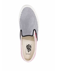 mehrfarbige horizontal gestreifte Slip-On Sneakers aus Segeltuch von Vans