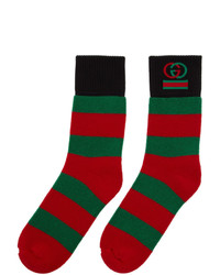 mehrfarbige horizontal gestreifte Socken von Gucci