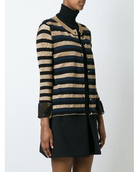 mehrfarbige horizontal gestreifte Strickjacke von Sonia Rykiel