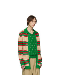 mehrfarbige horizontal gestreifte Strickjacke von Gucci