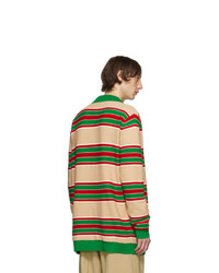 mehrfarbige horizontal gestreifte Strickjacke von Gucci