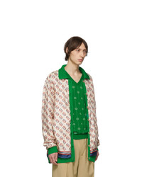 mehrfarbige horizontal gestreifte Strickjacke von Gucci