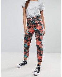 mehrfarbige Jeans mit Blumenmuster von ASOS DESIGN
