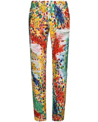 mehrfarbige Jeans mit Destroyed-Effekten von Dolce & Gabbana