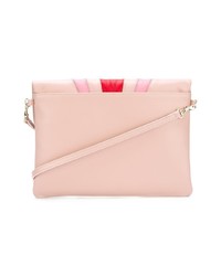 mehrfarbige Leder Clutch von Sara Battaglia