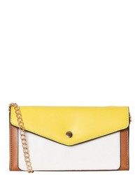 mehrfarbige Leder Clutch von Pieces