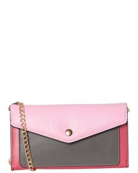 mehrfarbige Leder Clutch von Pieces