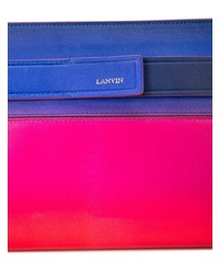 mehrfarbige Leder Clutch von Lanvin