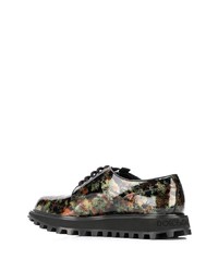 mehrfarbige Leder Derby Schuhe von Dolce & Gabbana